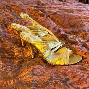 Max Studio Gold Strappy Heels